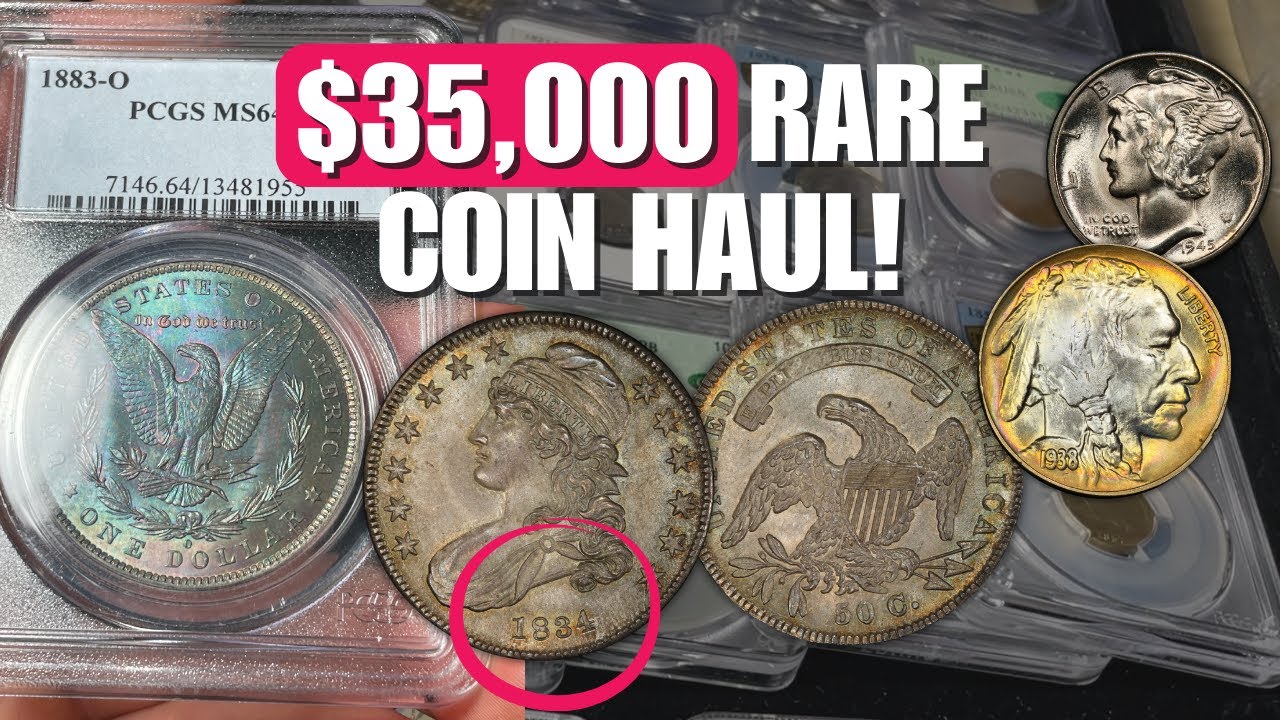 $35,000 Rare Coin Haul - New Purchases, Capped Bust, Gold, Toners!