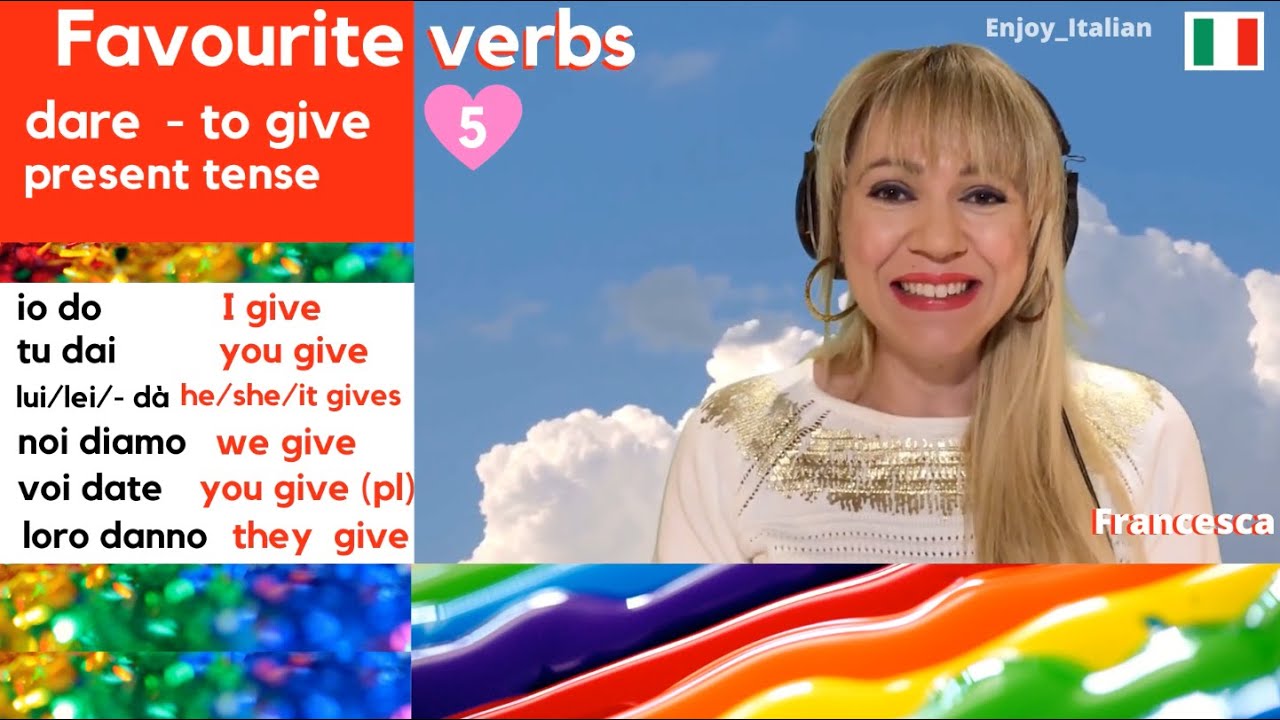 Learn Italian verbs in 1 minute, Dare - To give