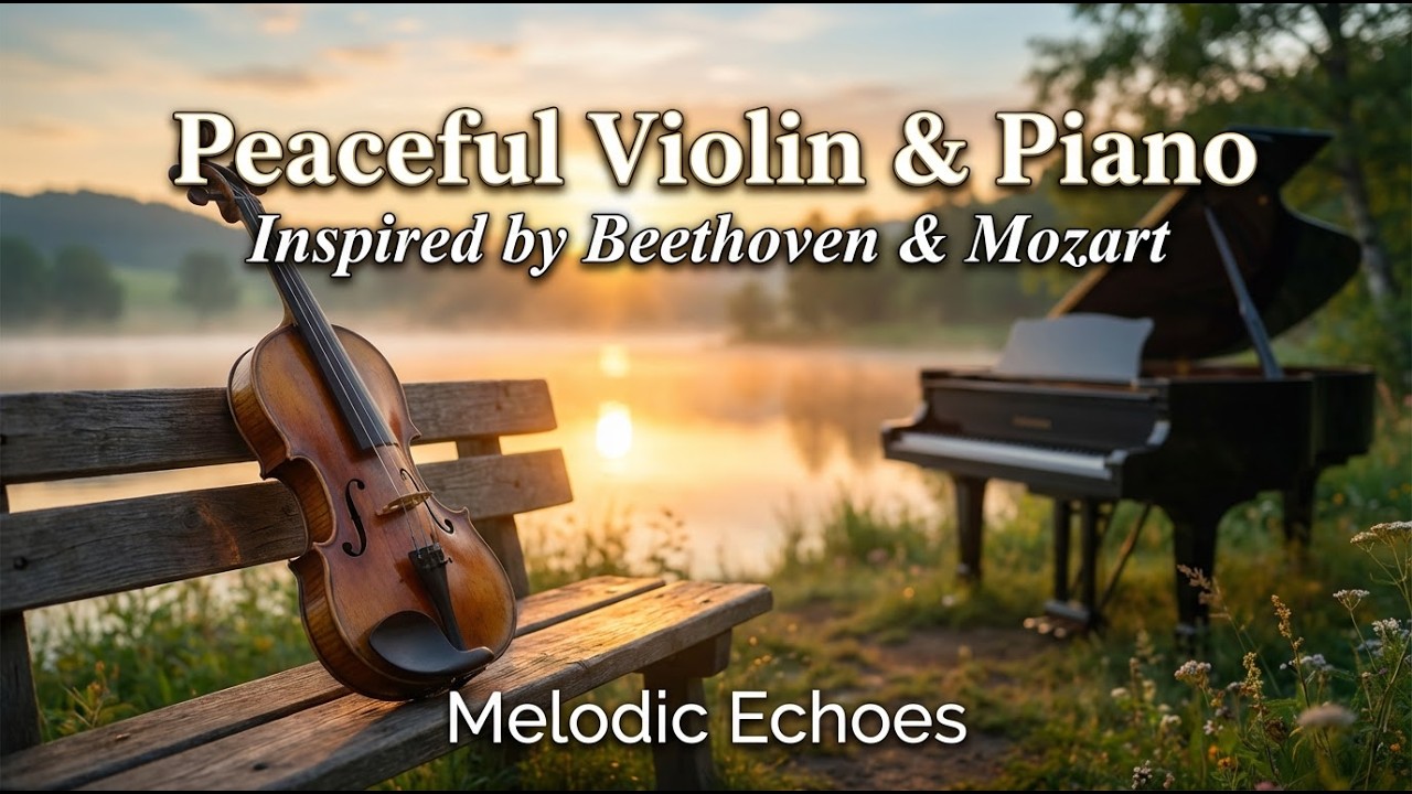Peaceful Violin & Piano Music for Study and Calm | Inspired by Beethoven & Mozart
