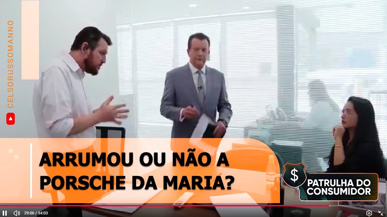 Arrumou ou não a Porsche da Maria?