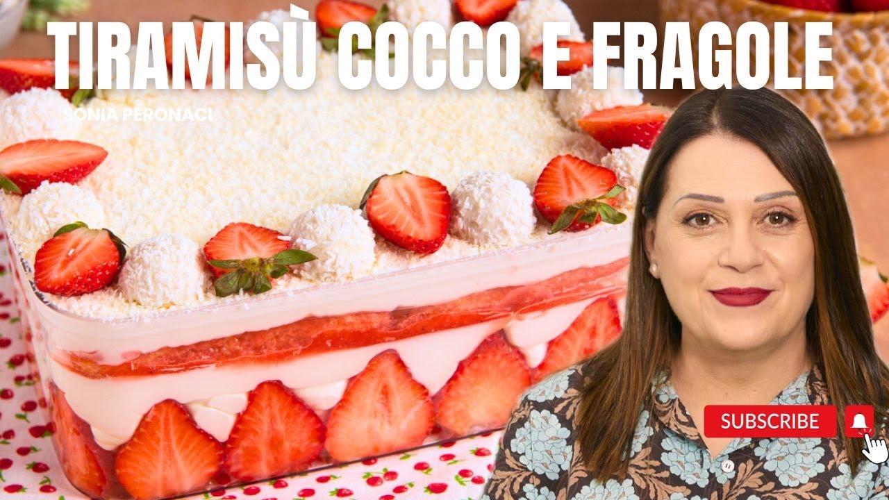 Mai provato un tiramisù così buono… SENZA UOVA! Fragole e cocco da applausi! 🍓🥥