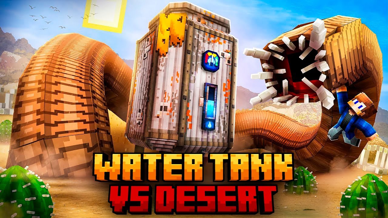 Я ВЫЖИЛ В ВЫЖЖЕННОЙ ПУСТЫНЕ НА ВОДЯНОМ БАЧКЕ В MINECRAFT!