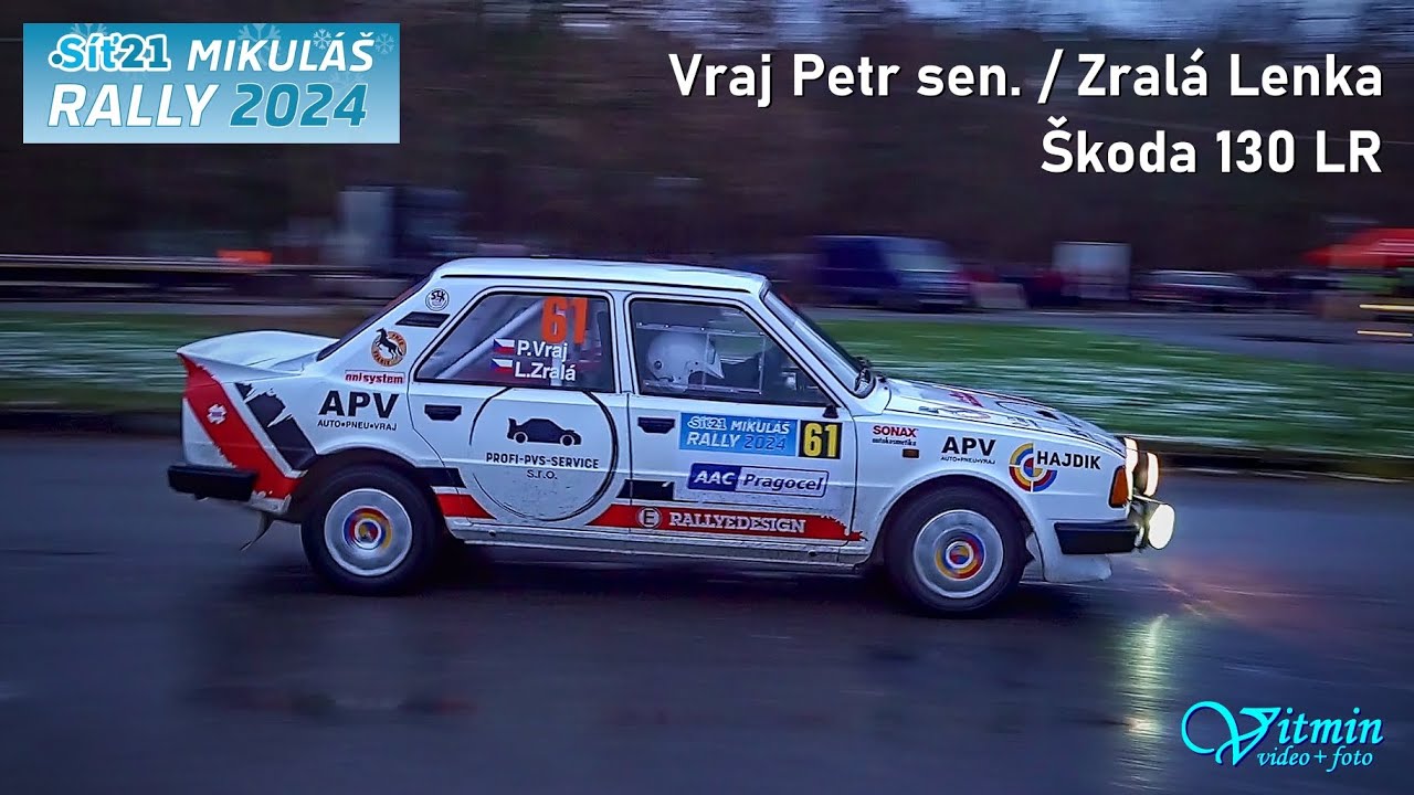 Petr Vraj sen. / Lenka Zralá - Škoda 130 LR - Síť21 Mikuláš Rally 2024 Slušovice