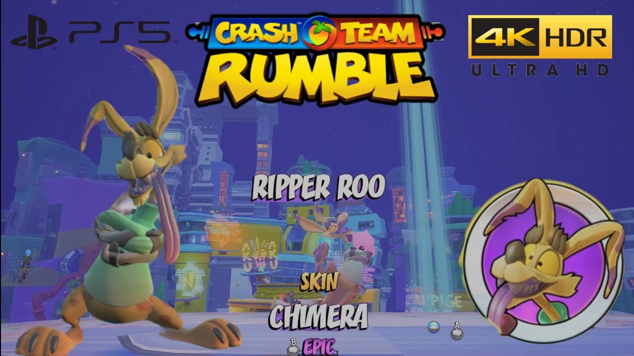 Crash Team Rumble: Competitive: Ripper Roo Chimera Skin (PS5) (4KHDR)