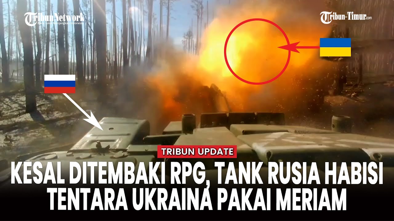 Detik-detik Tank T-72 Rusia Hantam Tentara Ukraina di Arah Krasnolimansk