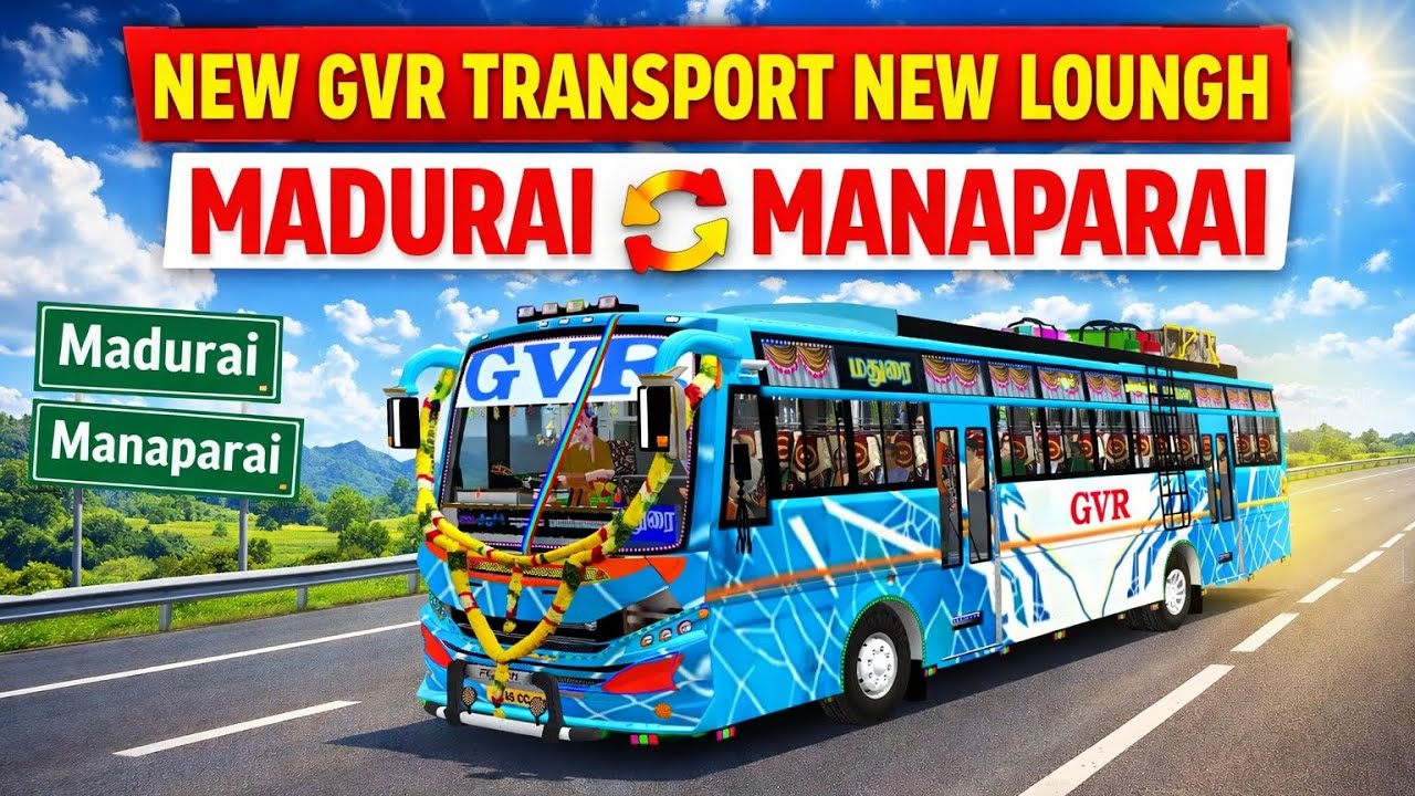 புத்தம் புது பொலிவுடன் GVR TRANSPORT #bussid #gaming #gameplay #trending #busmod #liverybussid #bus 