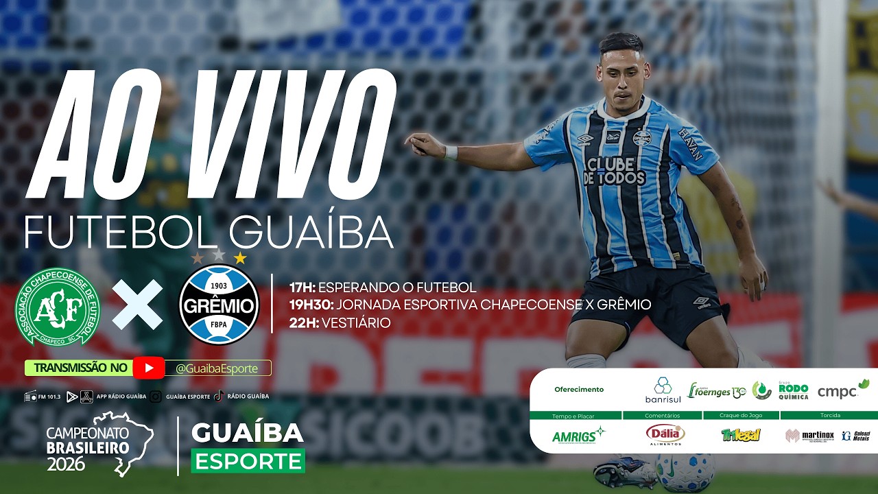 AO VIVO: CHAPECOENSE X GR&Ecirc;MIO | CAMPEONATO BRASILEIRO | FUTEBOL GUA&Iacute;BA
