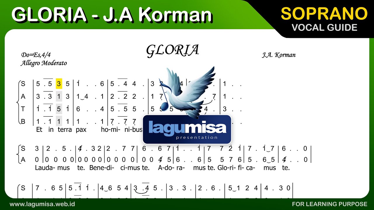 GLORIA - J.A Korman - SOPRANO Part
