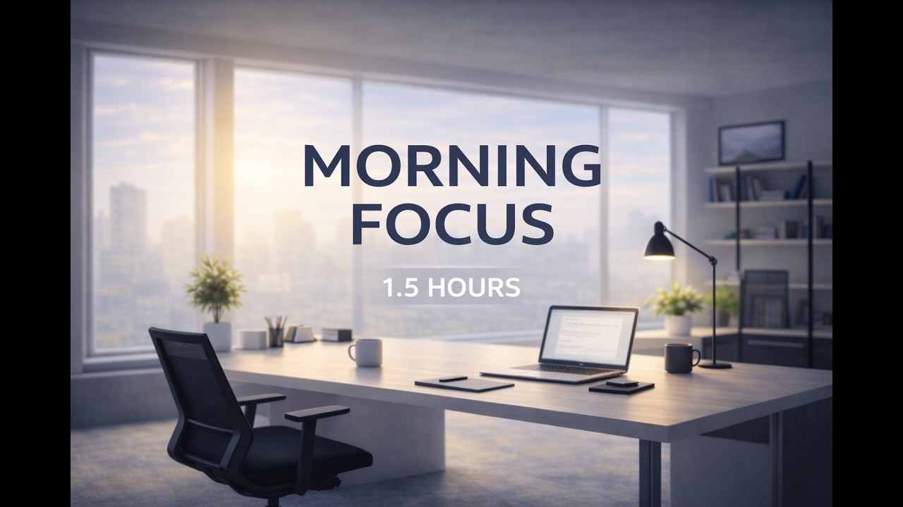 Morning Focus ☀️ Deep Work Music for Productivity | Calm Ambient | 1.5 Hours