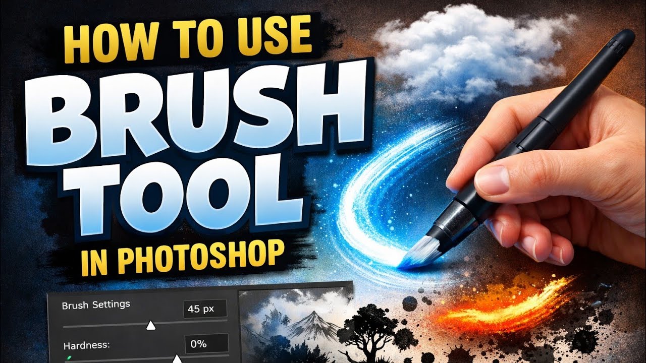 brush tool background or template in Photoshop #photoshop 