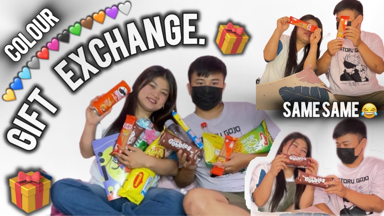 || COLOUR GIFTS EXCHANGE GAMES WITH HIM🎁😂 ||   