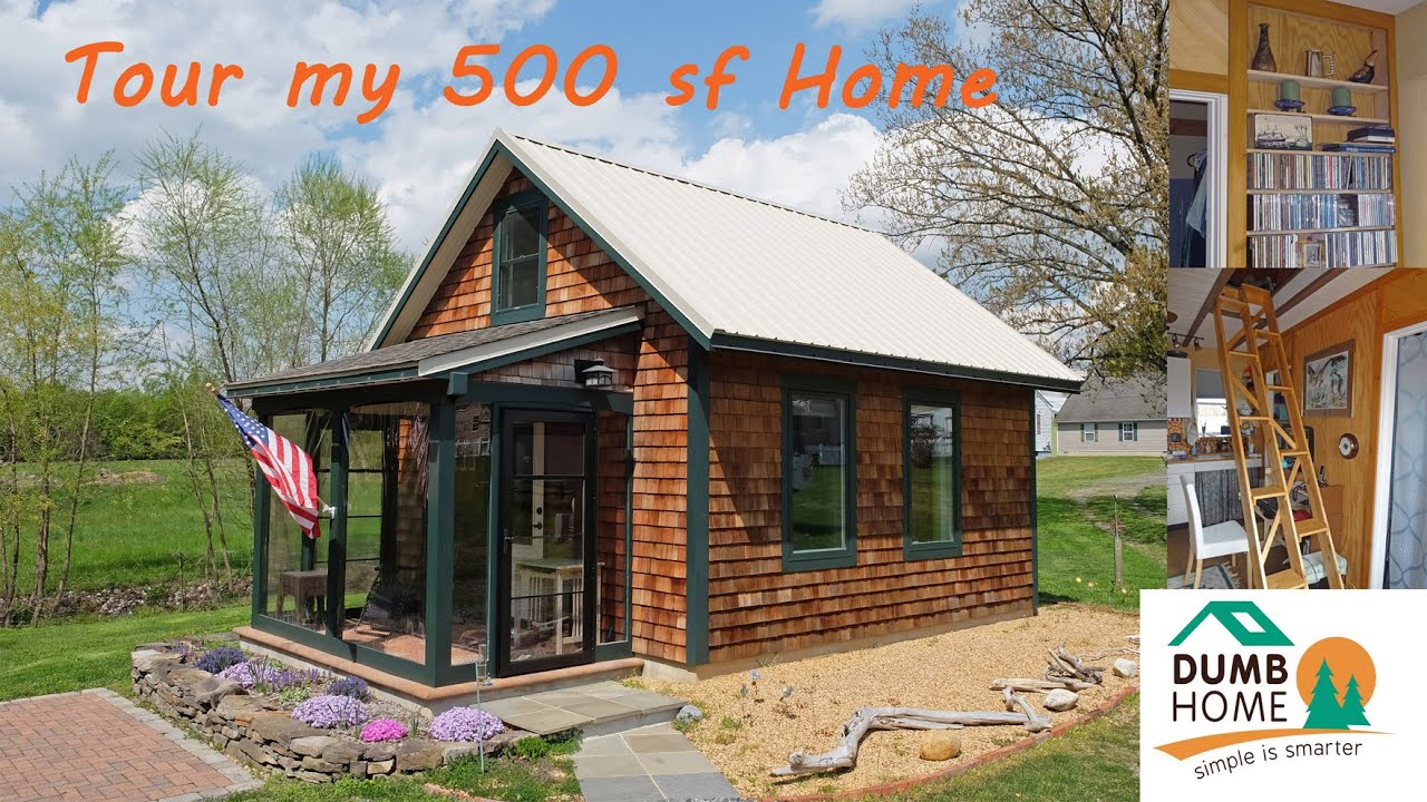 Compact Home Plans: Windsor 500 - Minimalist 1.5 Story Cottage