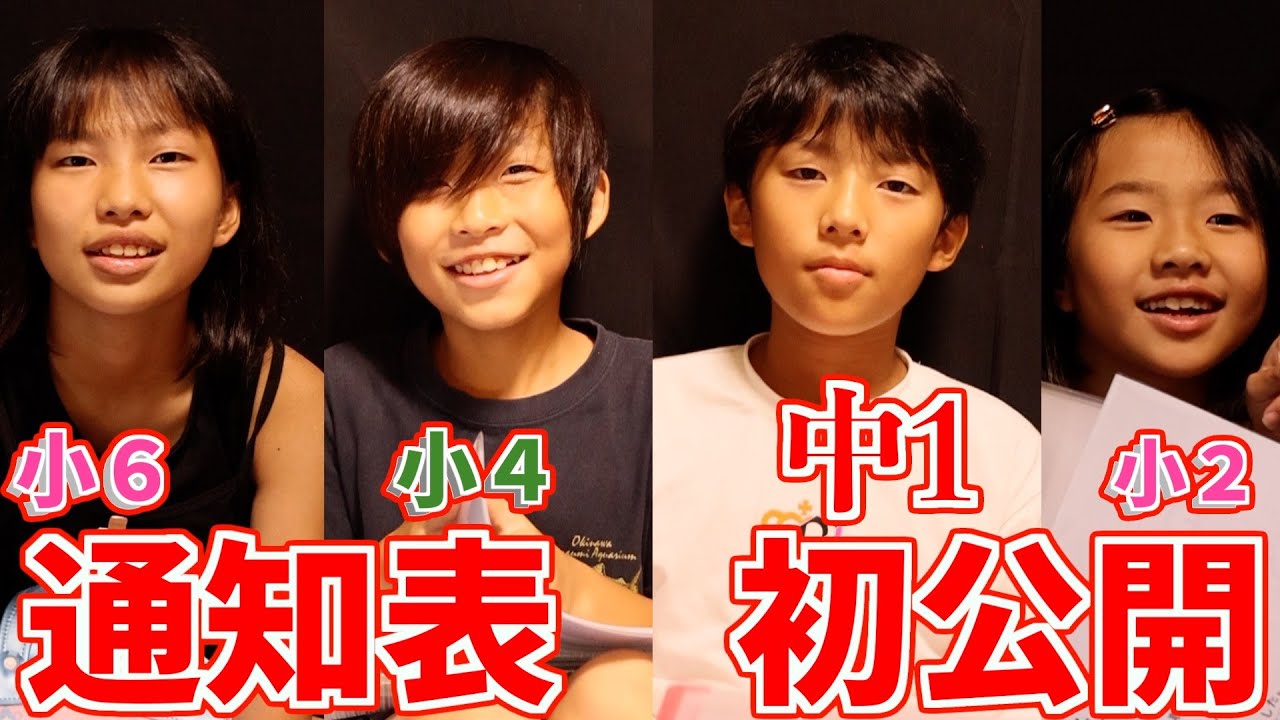 中学一年男子　通知表初公開！どうだった？