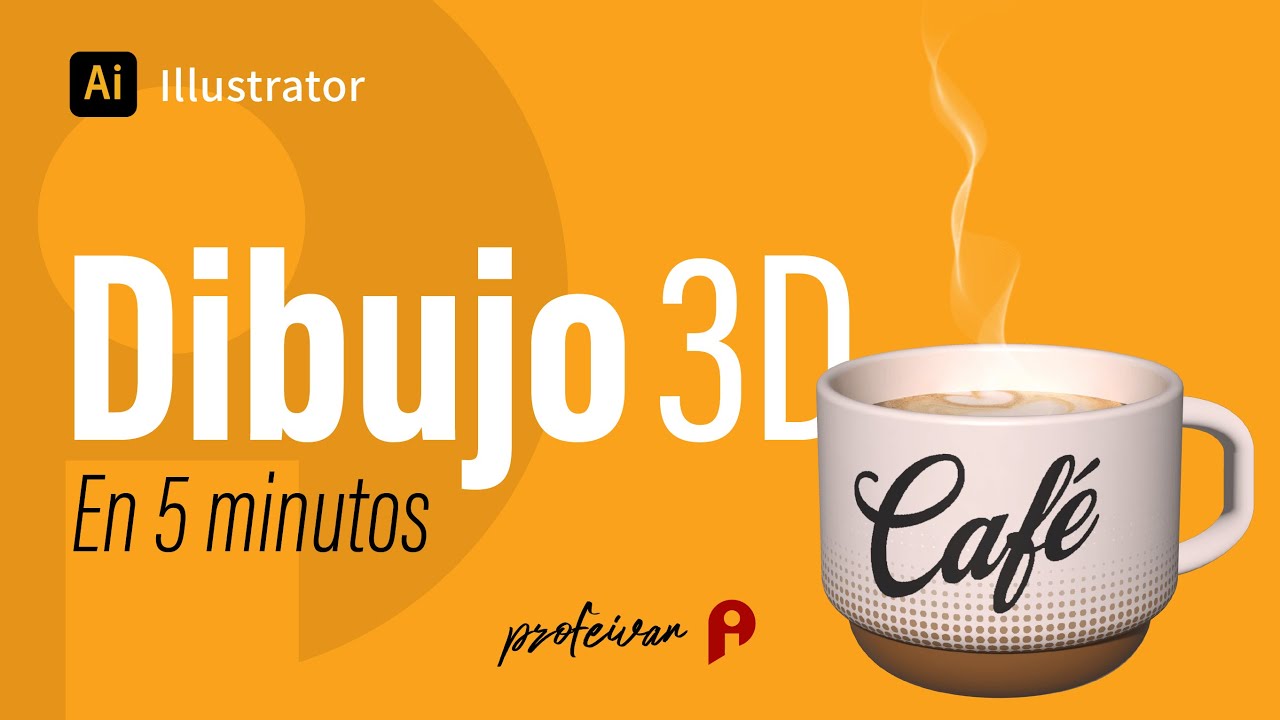 ☕Dibujo 3D en Illustrator (5 minutos)