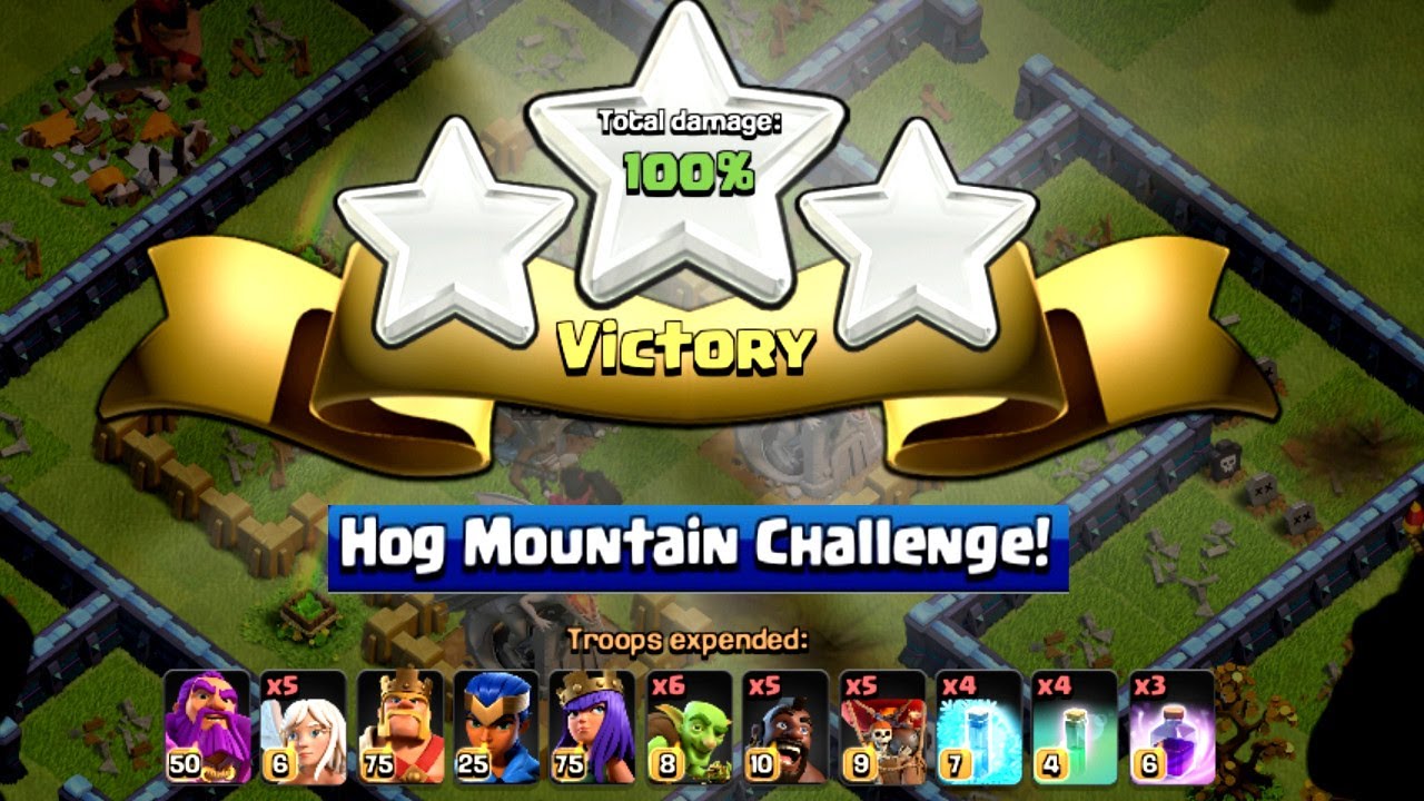 EASY HOG MOUNTAIN CHALLENGE 3 STAR! | Clash Of Clans