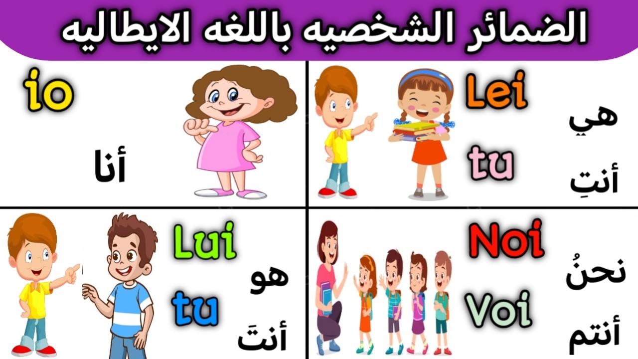 الضمائر الشخصيه باللغه الايطاليه i pronomi personali // تعلم اللغه الايطاليه من الصفر 💥🇮🇹💥