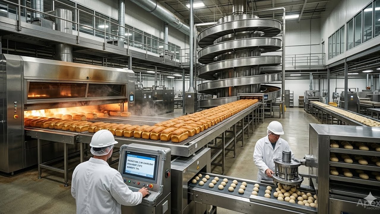 🍞 Inside Mega Bread Factories — How Millions of Loaves Are Made Every Day