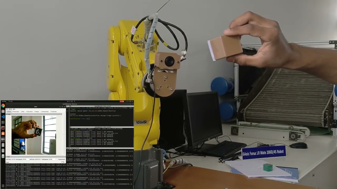 Aruco Marker Tracker using Fanuc LR Mate 200id