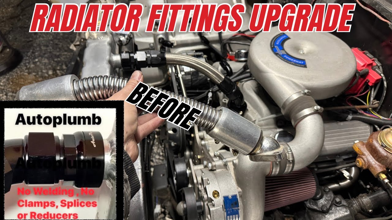 Autoplumb -20AN Radiator Water neck adapter conversion 1955 Chevrolet ​⁠