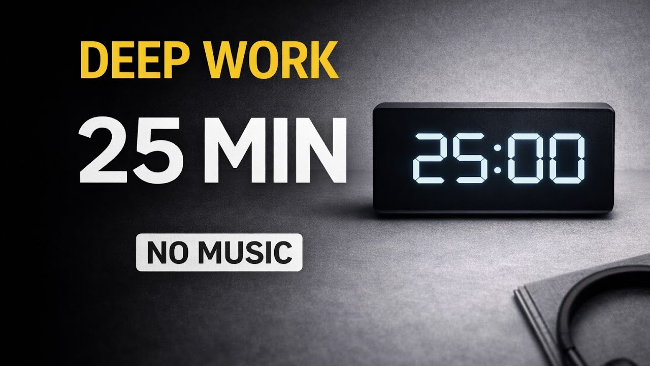 25 Minute Focus Session (No Music)