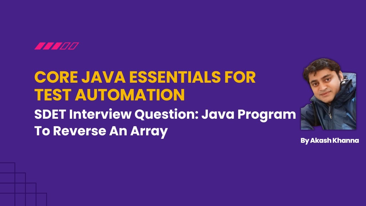Java Program To Reverse An Array