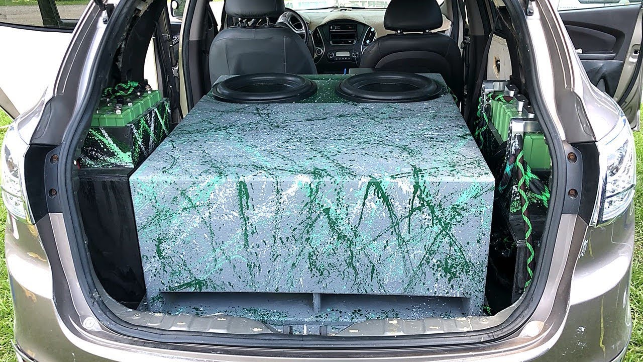 SPLATTERED SUBWOOFER BOX 2 15