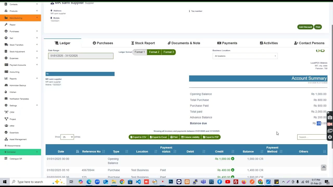 How to Supplier and customer Advance Payment Management | LOOKPOS
