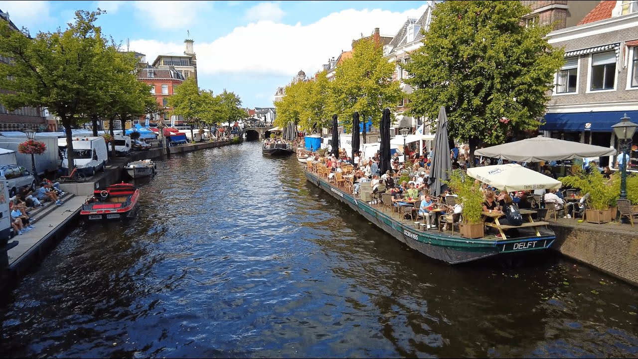 4K City Walk: LEIDEN | Netherlands | Market | Historic Center | Canals | Gay Pride