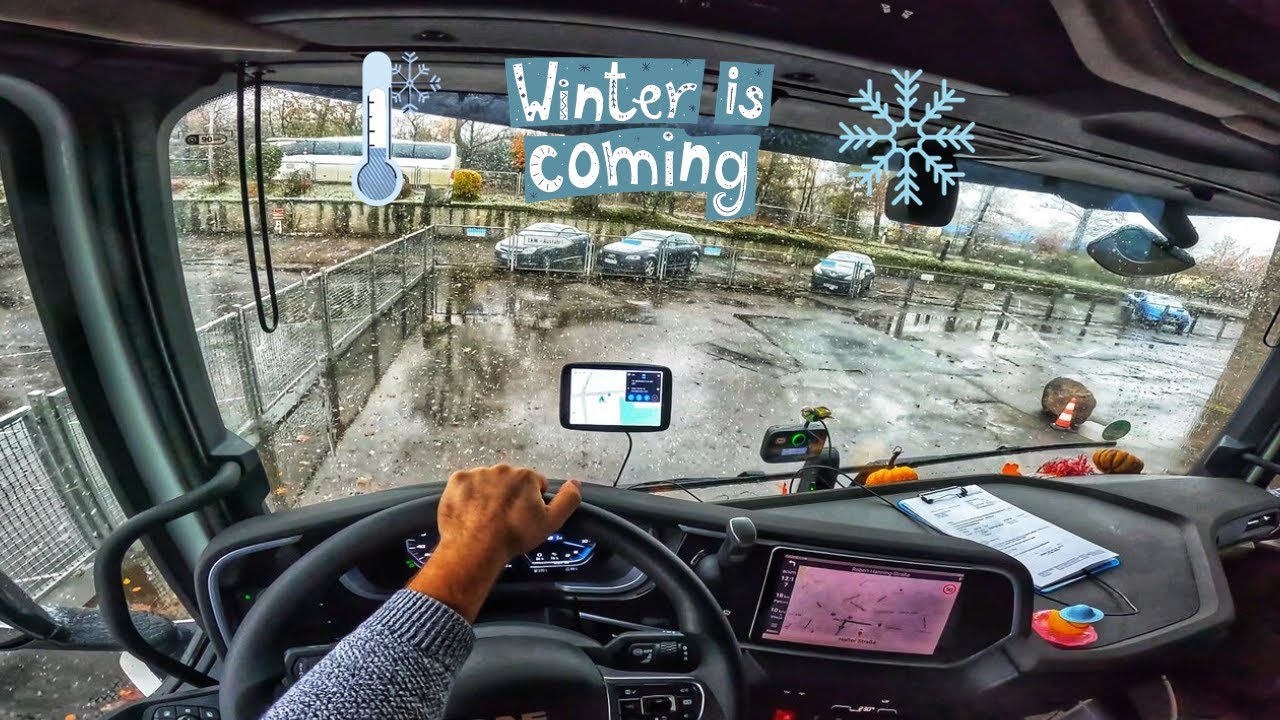 ❄️🚛 🇩🇪 POV Я веду грузовик с первым снегопадом | DAF XG | ASMR 🚛❄️