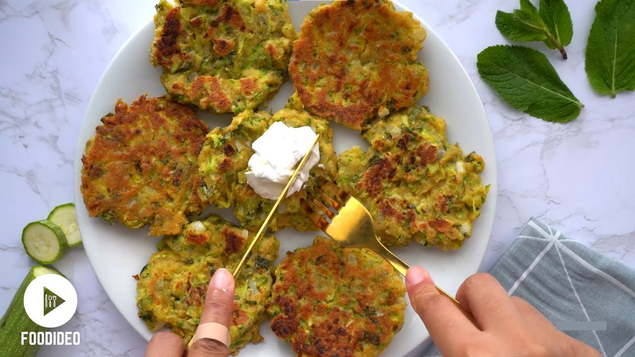 ZUCCHINI GOAT CHEESE FRITTERS | healthy, gluten-free, low-carb, keto recipe