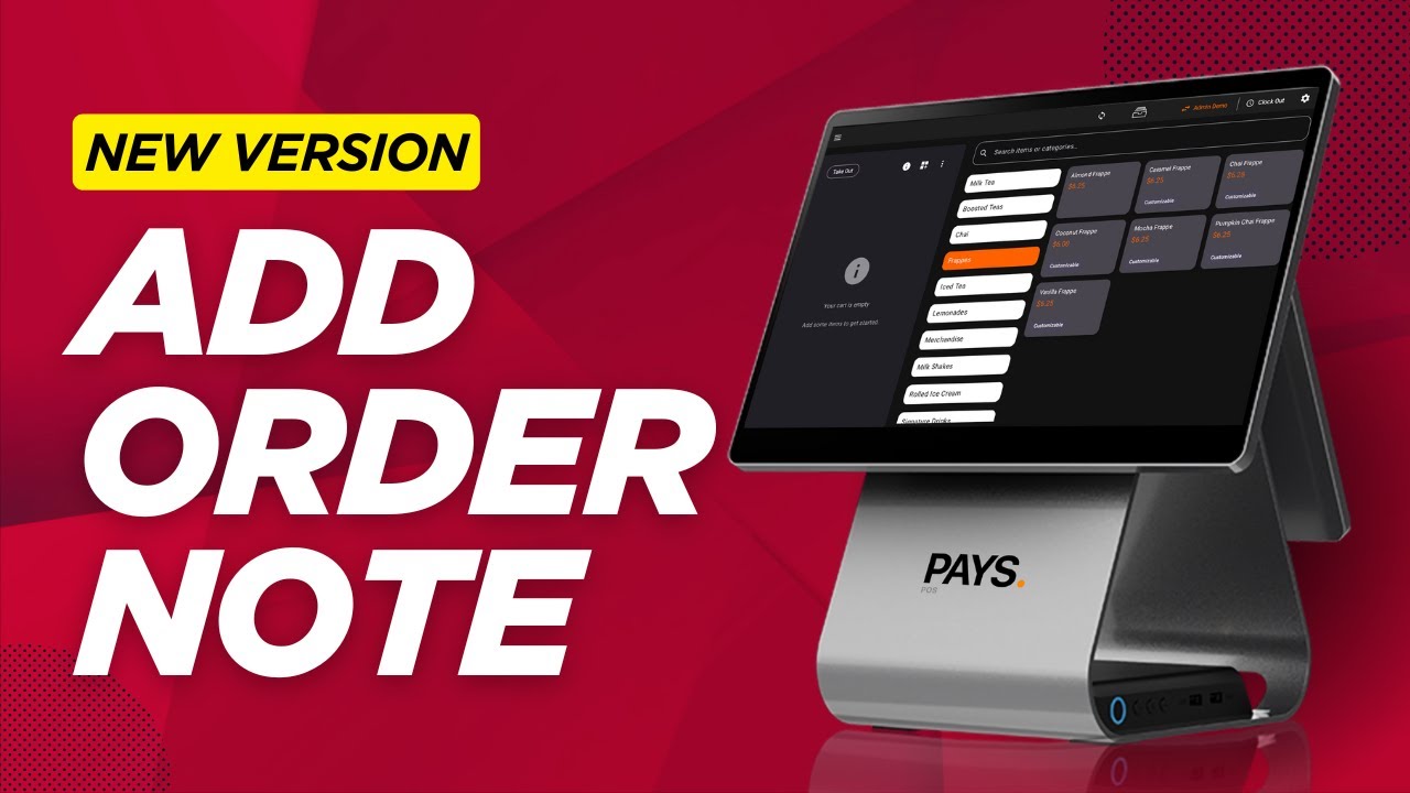 Add Individual Order Notes in PAYS POS