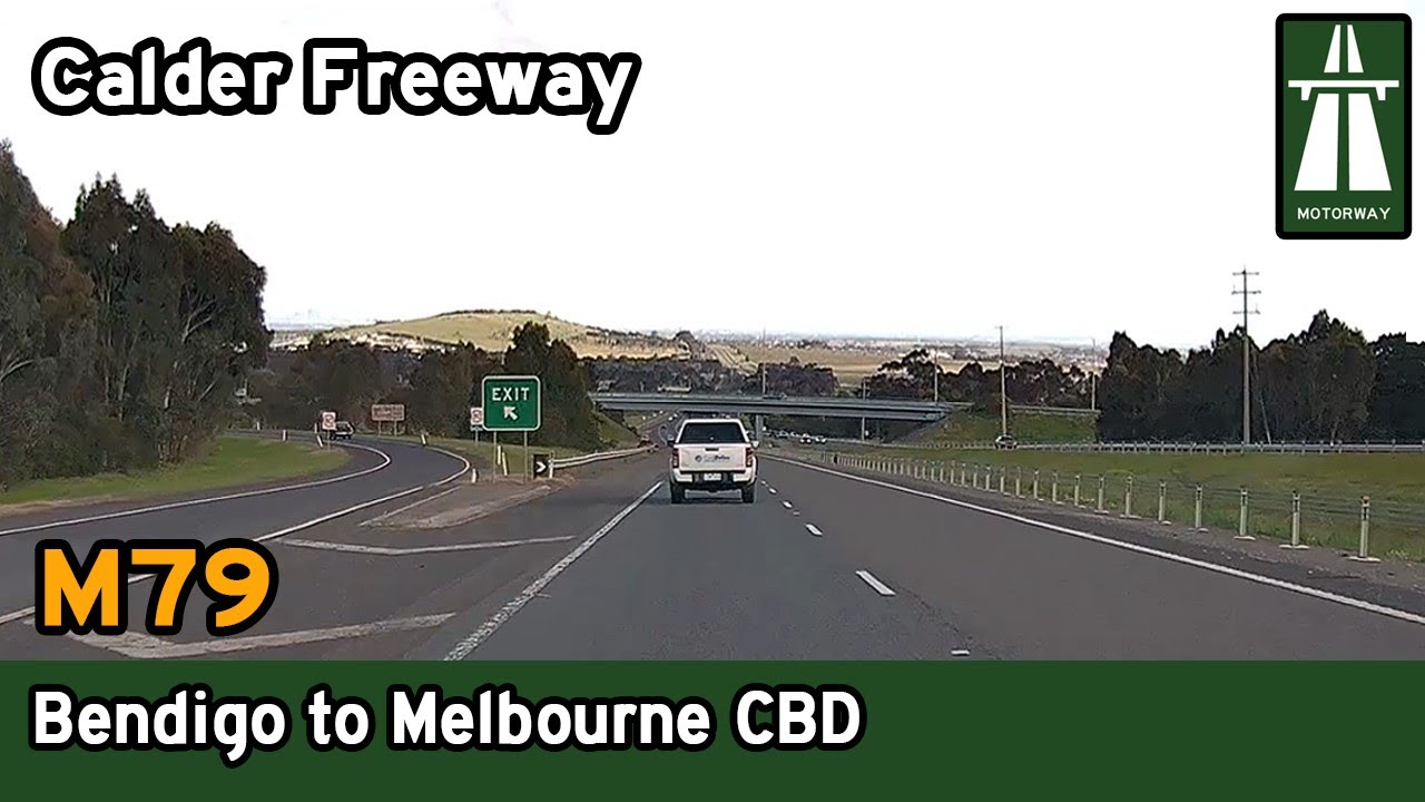 Driving from Bendigo to the Melbourne CBD - M79 Calder Freeway [4K]