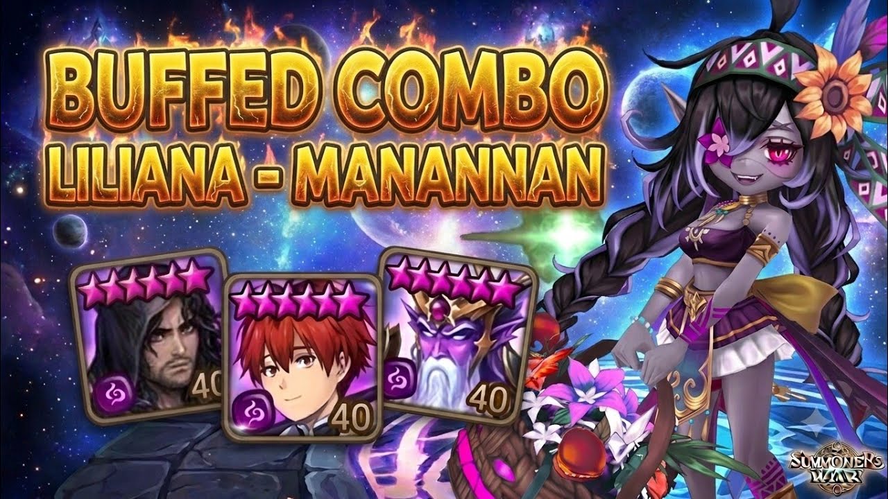 ONE SHOT DAY FROM DOUBLE BUFFED, LILIANA & MANANNAN  [Summoners War X FRIEREN]