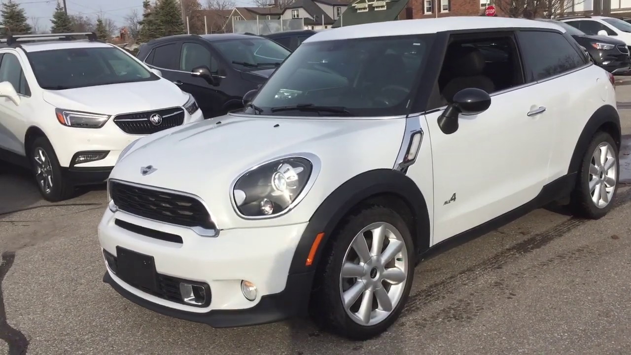 Pre Owned 2014 MINI Cooper S Paceman ALL4 Heated Front Seats Sunroof White Oshawa ON Stock #B12657
