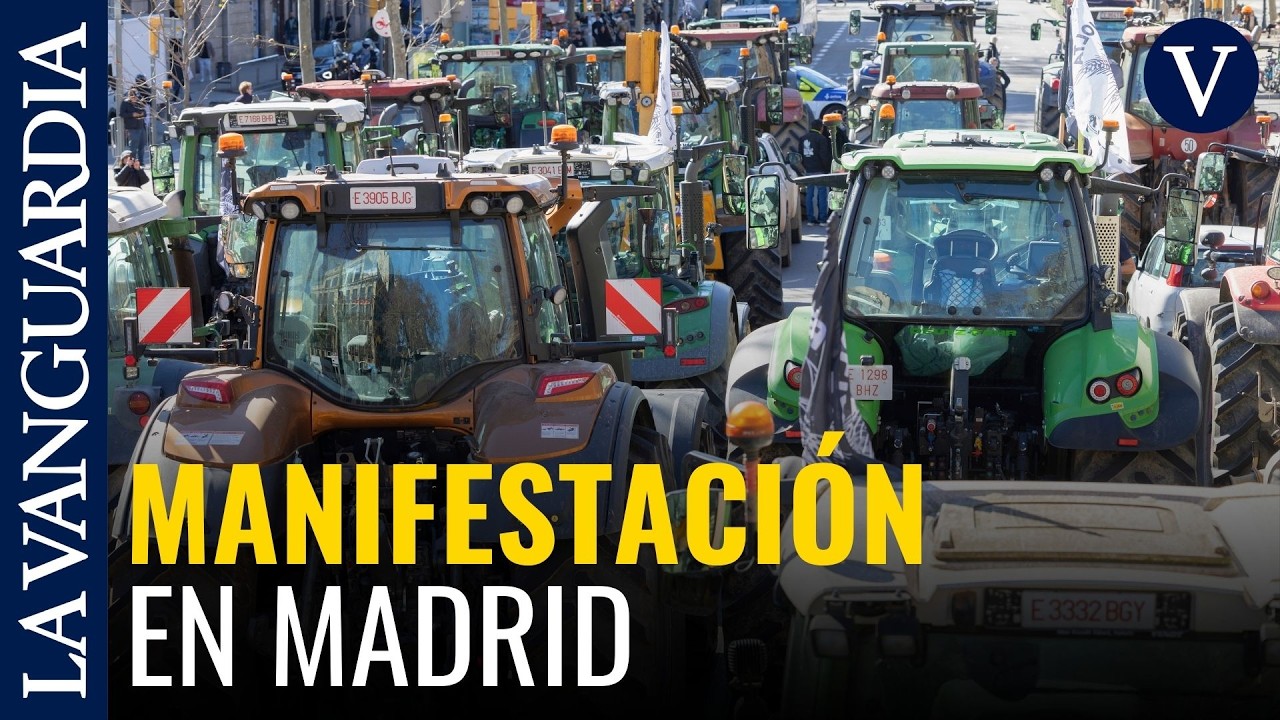 348 tractores y 1.500 manifestantes se concentran en Madrid en protesta por la PAC y Mercosur