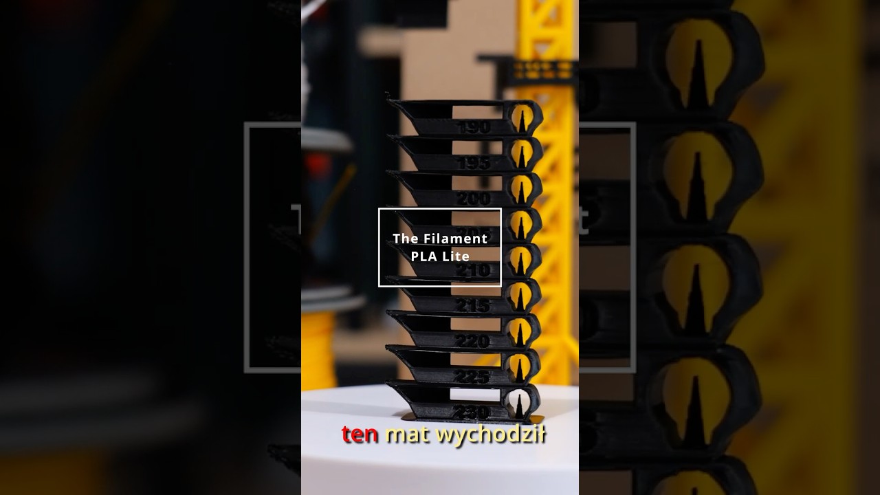 The Filament PLA-Lite test temperatury i retrakcji