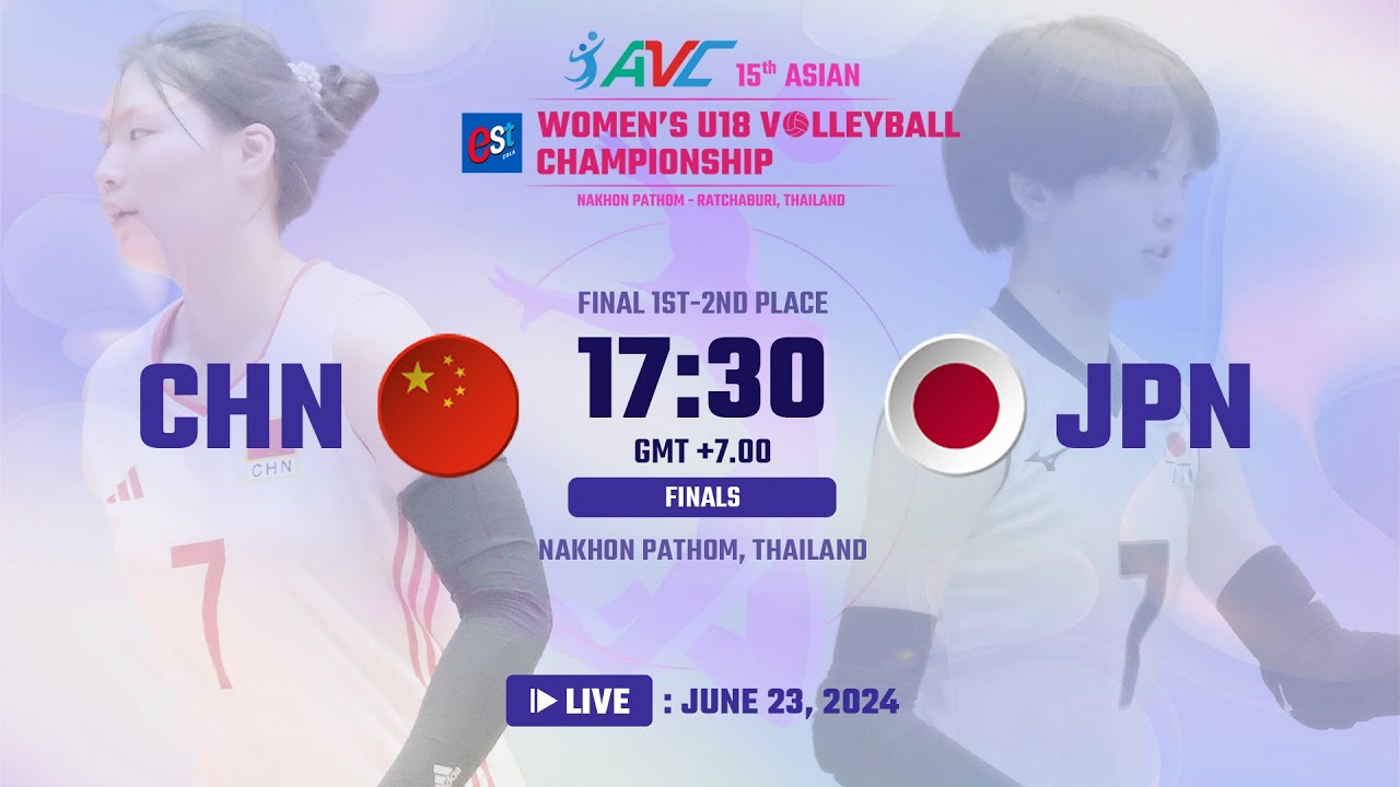 [ FINAL 1ST-2ND ]  CHN VS JPN : 15th Asian Women's U18 Volleyball Championship