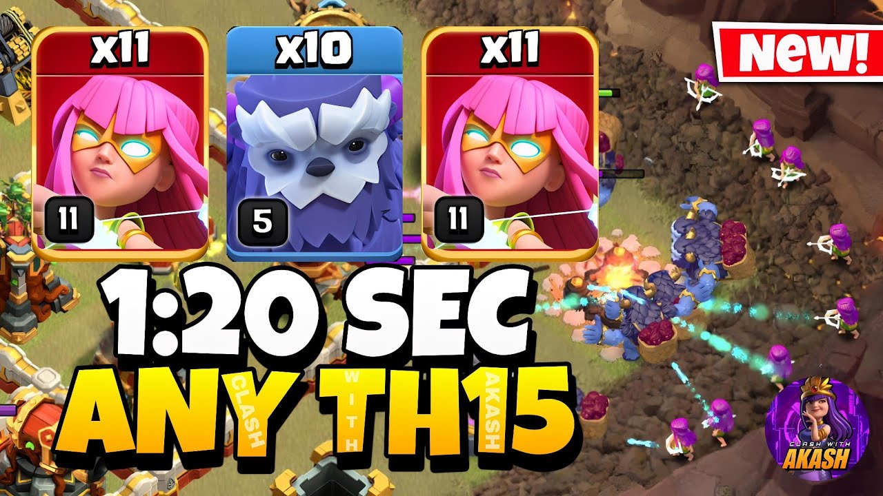 Epic Strategy! TH15 Yeti Super Archer is the Easiest TH15 Attack Strategy in Clash of Clans