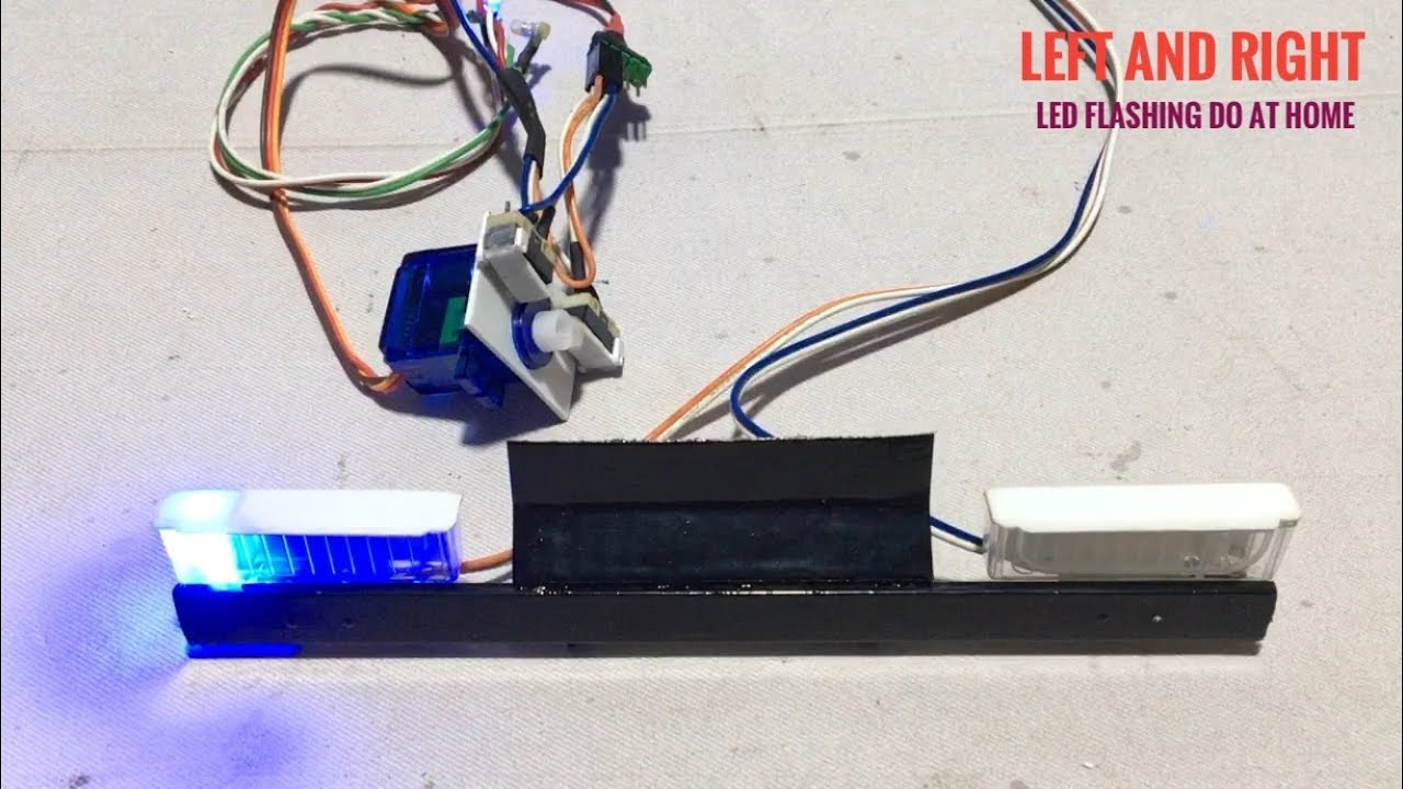 How to Make RC Heavy Construction Truck LED Flashing Left and Right DIY