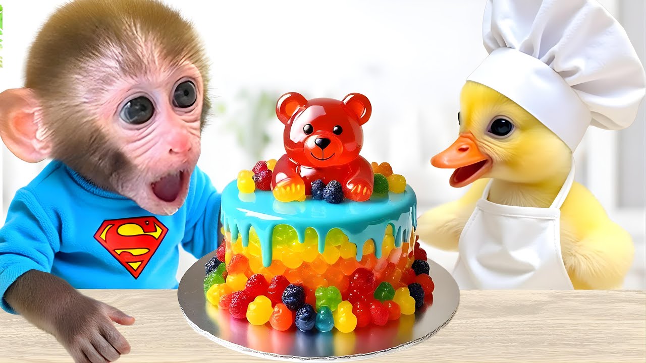 Monkey Baby Bon Bon Birthday Cake Fun |Nursery Rhymes & Kids Songs |Bobby Kids Songs  #animalshome