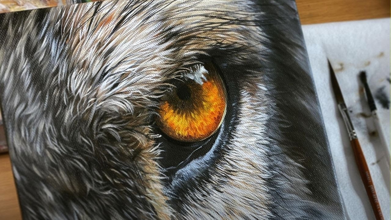 USING OIL PAINTS FOR REALISM |  Painting Animal Eyes
