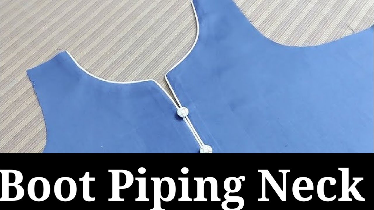 Boot Piping Neck Design l Boot Piping Neck Design For Kurti l Piping Neck Design Easy Method