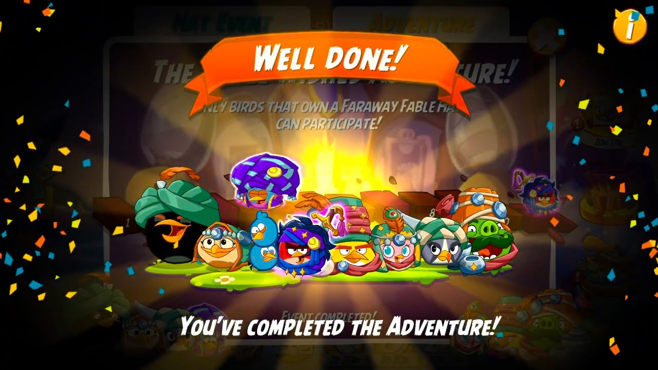 Angry Birds 2 The Three Wishes Adventure Level 1-10 with Faraway Fable Hat Set 2026