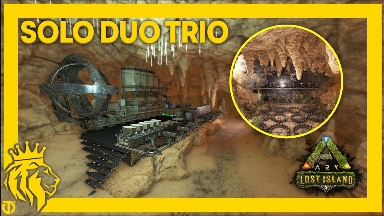 SOLO, DUO, TRIO Rat Holes on Lost Island W/ FULL Base Designs! | ARK: Survival Evolved