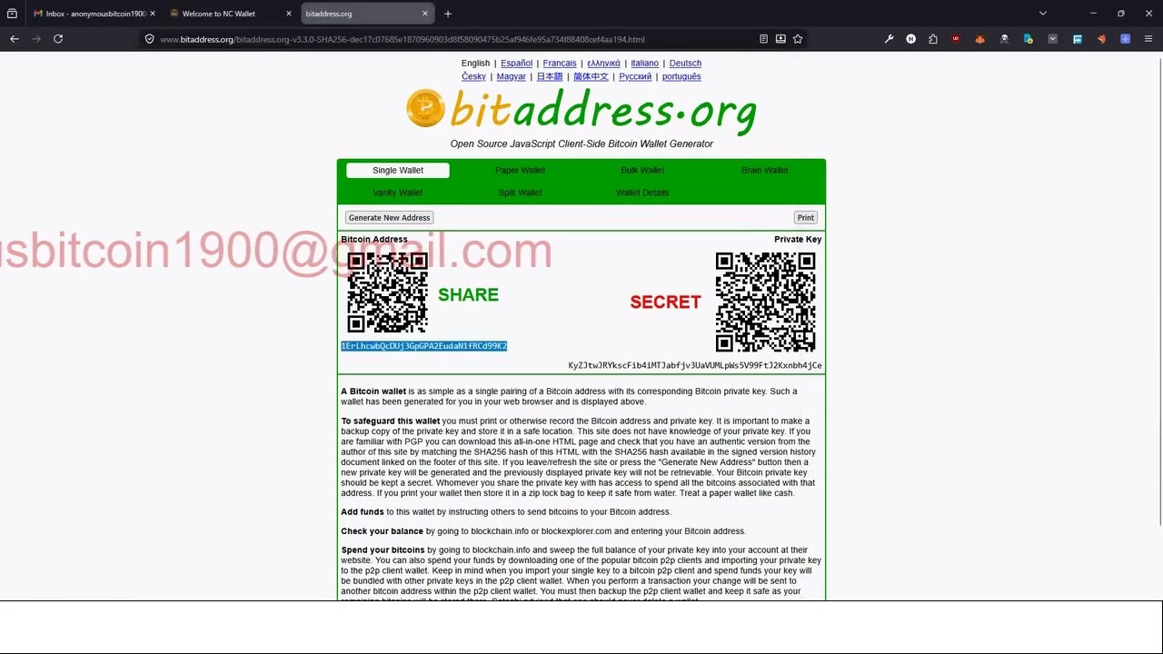 Tool for Bitcoin private key
