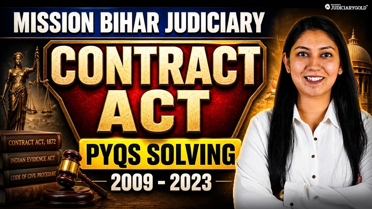 Bihar Judiciary 2026: Contract Act PYQ Solving & Detailed Analysis | #bihar #judiciary