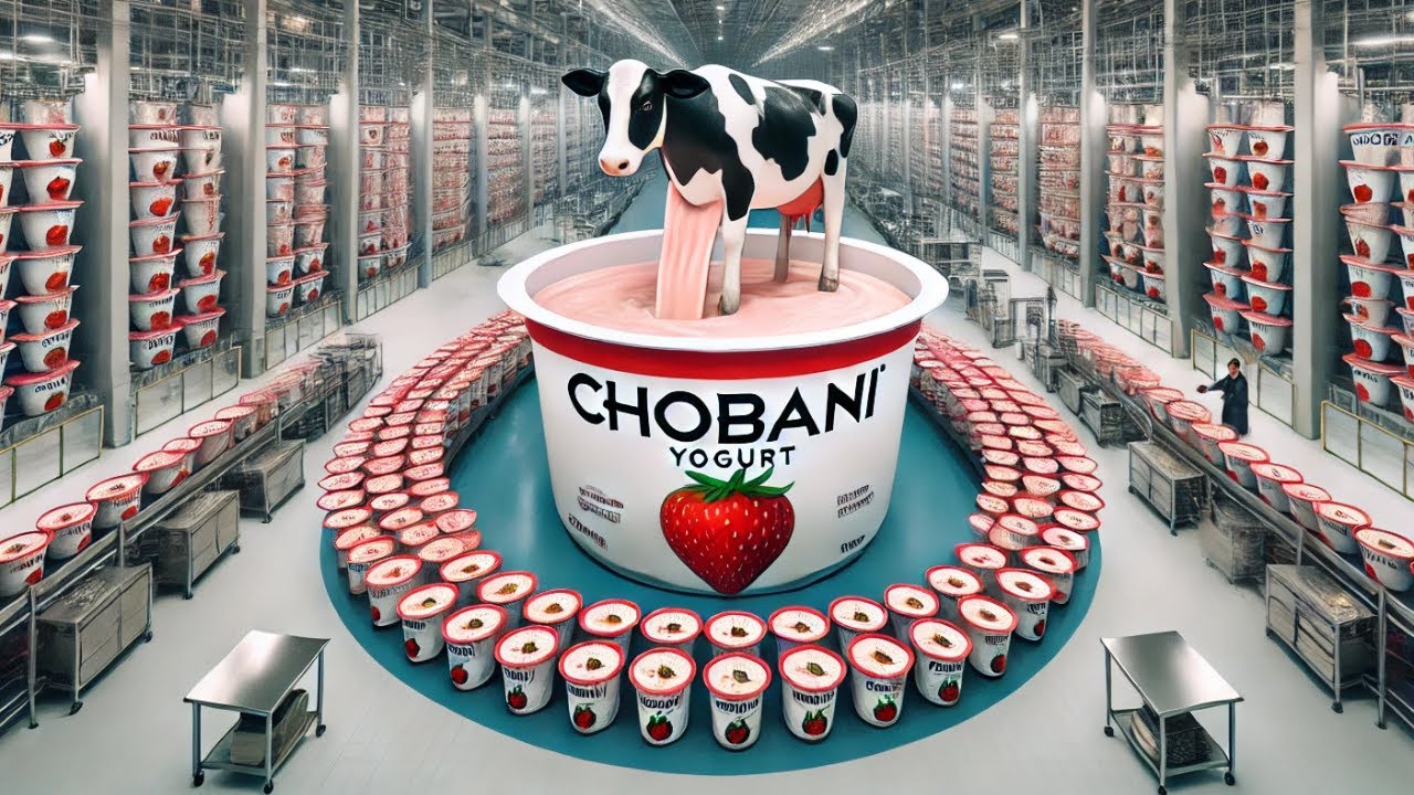 Как производится йогурт Chobani на фабрике | Процесс производства йогурта