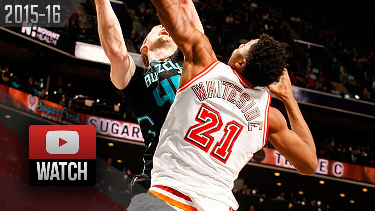 Hassan Whiteside Triple-Double Highlights at Hornets (2016.02.05) - 10 Pts, 10 Reb, 10 Blocks!