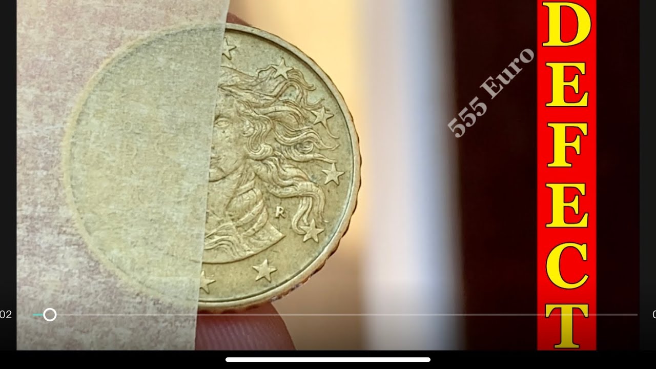 10 euro cent Italy defect coin ~ &euro;20