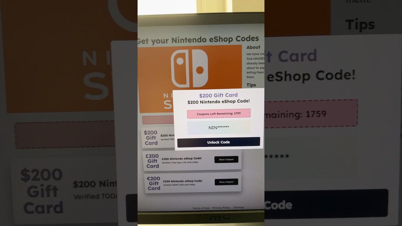Free Nintendo eShop Codes 2026 &mdash; Real Gift Cards